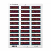 Étiquette Couronne de monogramme classique Noël plaid bordea (Feuille entière)