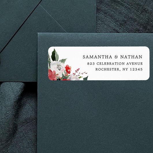 Étiquette Couronne de Noël | Floral Holiday Mariage