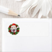 Étiquette Couronne de Noël Kuvasz (En situation)