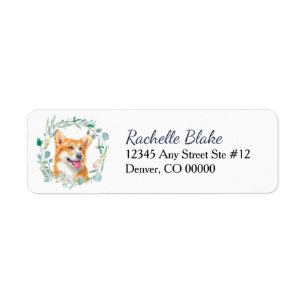 Étiquette Couronne de Pembroke Welsh Corgi Adresse de Retour
