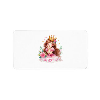 Étiquette Couronne de princesse d'anniversaire
