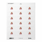 Étiquette Couronne de princesse d'anniversaire (Feuille entière)