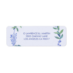 Étiquette Couronne florale de printemps pourpre