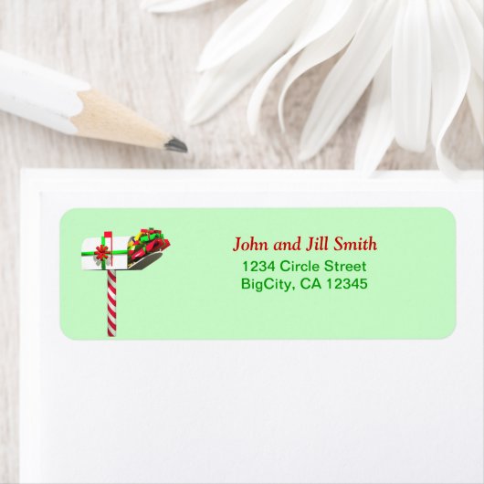 Étiquette Courrier de Noël (En situation)