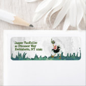 Étiquette Course d'autruche dans le marais (En situation)