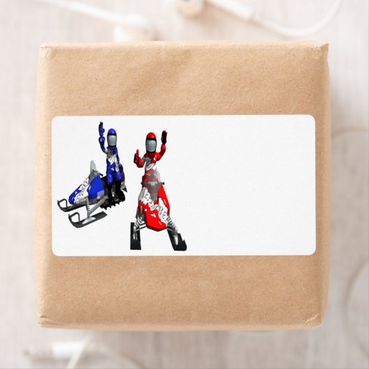 Étiquette Course motoneige (En situation)