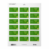 Étiquette court de tennis (Feuille entière)