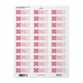Étiquette Courtepoint à pois rose (Feuille entière)