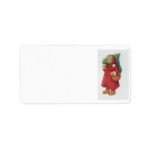 Étiquette Coutume de Mme Père Noël Bear Bearing Joy