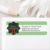 Étiquette Coutume de Noël des pois et des Bow rouges (En situation)