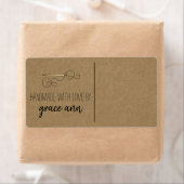 Étiquette Couture rustique | Aigle Kraft Livraison personnal (En situation)