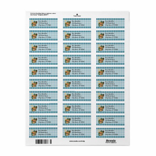 Étiquette Cowboy du désert (Feuille entière)