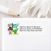 Étiquette Cowboy et cheval (En situation)