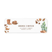 Étiquette Cowboy Western (Devant)