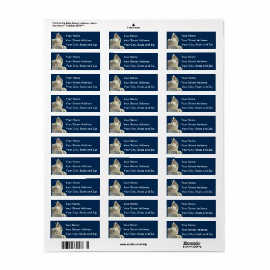 Étiquette Coyote (Feuille entière)