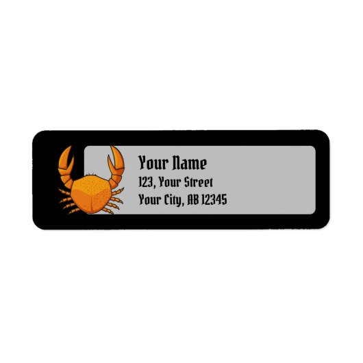 Étiquette Crab orange (Devant)