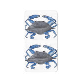 Étiquette Crabe bleu (Devant)