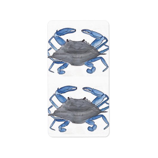 Étiquette Crabe bleu (Devant)