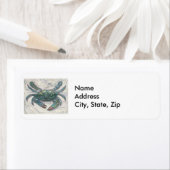 Étiquette Crabe bleu de la baie Chesapeake (En situation)