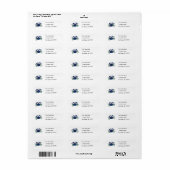 Étiquette Crabe bleu émaillé (Feuille entière)