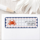 Étiquette Crabe En vichy (En situation)