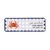 Étiquette Crabe En vichy (Devant)