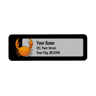 Étiquette Crabe orange