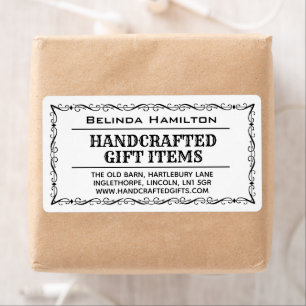 Étiquette Crafter Product Name & Description on a