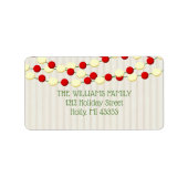 Étiquette Cranberry et Popcorn Rustic Beboard Noël (Devant)