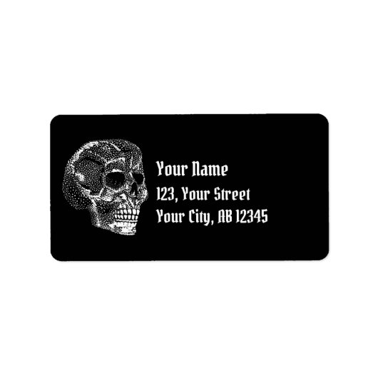 Étiquette crâne (Devant)