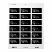 Étiquette crâne (Feuille entière)