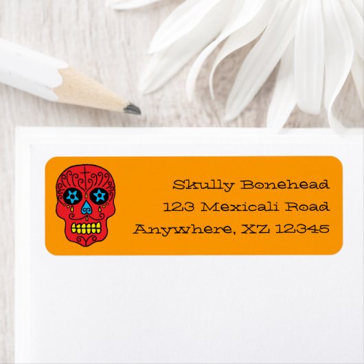 Étiquette Crâne à sucre (En situation)