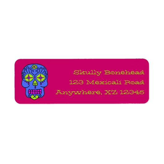 Étiquette Crâne à sucre (Devant)