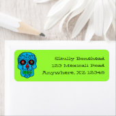 Étiquette Crâne à sucre (En situation)