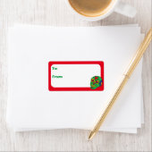 Étiquette Crâne à sucre de Noël (En situation)