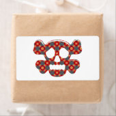 Étiquette Crâne coloré et drôle (En situation)