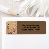 Étiquette Crâne de bovins de l'Ouest rustique (En situation)