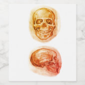 Étiquette crâne de l'étude graphique (Étiquettes simples)