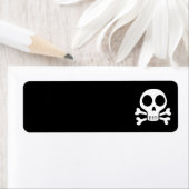 Étiquette Crâne éffrayant sur un arrière - plan noir (En situation)