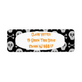 Étiquette Crâne et os croisés (Devant)