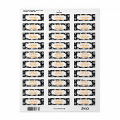 Étiquette Crâne et os croisés (Feuille entière)