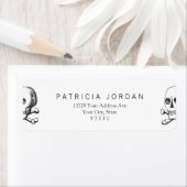 Étiquette Crâne et os croisés (En situation)