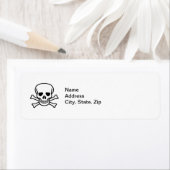 Étiquette Crâne et os croisés (En situation)