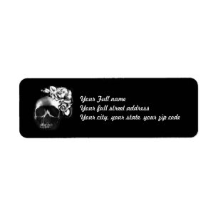 Étiquette Crâne et roses