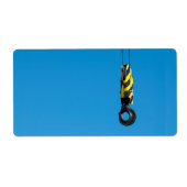 Étiquette Crane hook with yellow and black stripes hang (Devant)