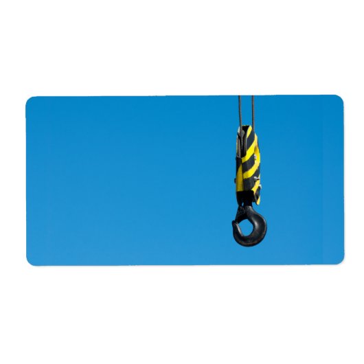 Étiquette Crane hook with yellow and black stripes hang (Devant)