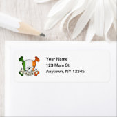 Étiquette Crâne irlandais Murphy (En situation)