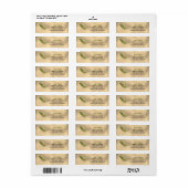 Étiquette Cravate de pêche à la mouche avec vieux papier