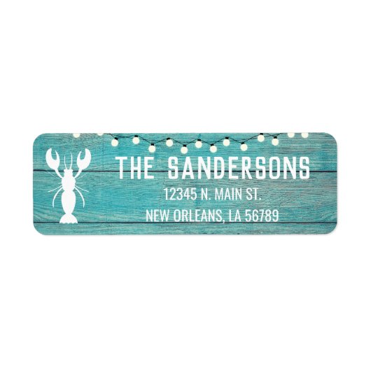 Étiquette Crawfish Boire Famille Réunion Fête des fruits de  (Devant)