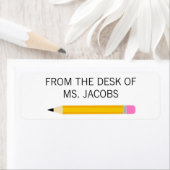 Étiquette Crayon cadeau de l'enseignant du bureau de (En situation)